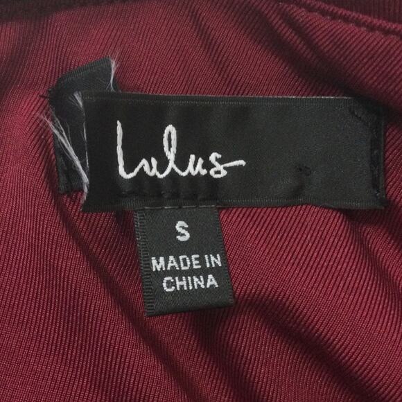 LULU'S SZ S Dancing Diva Wine Red Sequin One-Shoulder Bodysuit NEW B96 - Picture 8 of 10